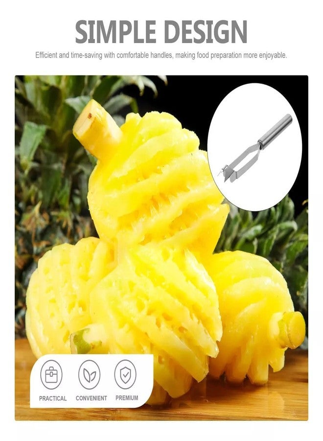 Luxoper Stainless Steel Pineapple Peeler and Fruit Slicer, Eye Remover and Cutter Tool, Corer and Peeler for Effortless Fruit Preparation, Durable Kitchen Gadget for Fruits and Vegetables - Image 5